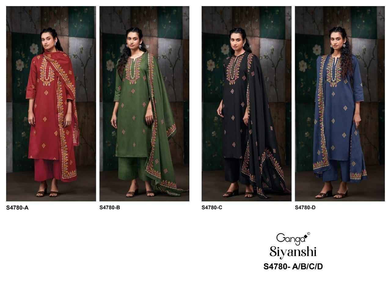 SIYANSHI 4780 Series By Ganga Fashion Beautiful Festive Suits Stylish Colorful Fancy Casual Wear & Ethnic Wear PREMIUM COTTON Print Dresses At Wholesale Price